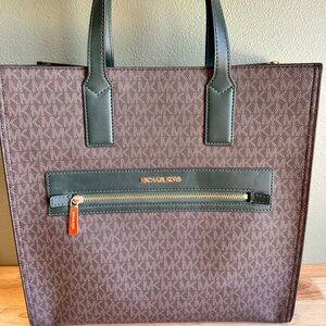Michael Kors Signature Tote with Black Trim